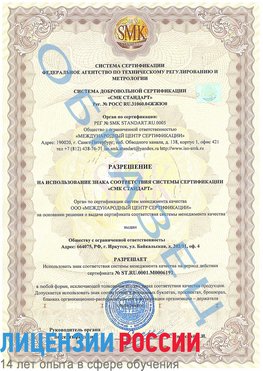 Образец разрешение Владимир Сертификат ISO 50001